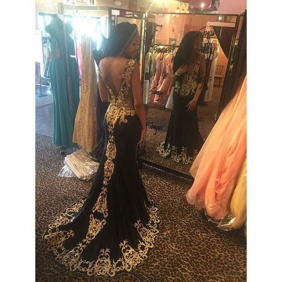 Shail K Dresses & Skirts - Shail K 3912 Black and Gold Dress